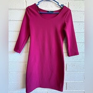 Xxi Magenta 3/4 Sleeve Dress size M